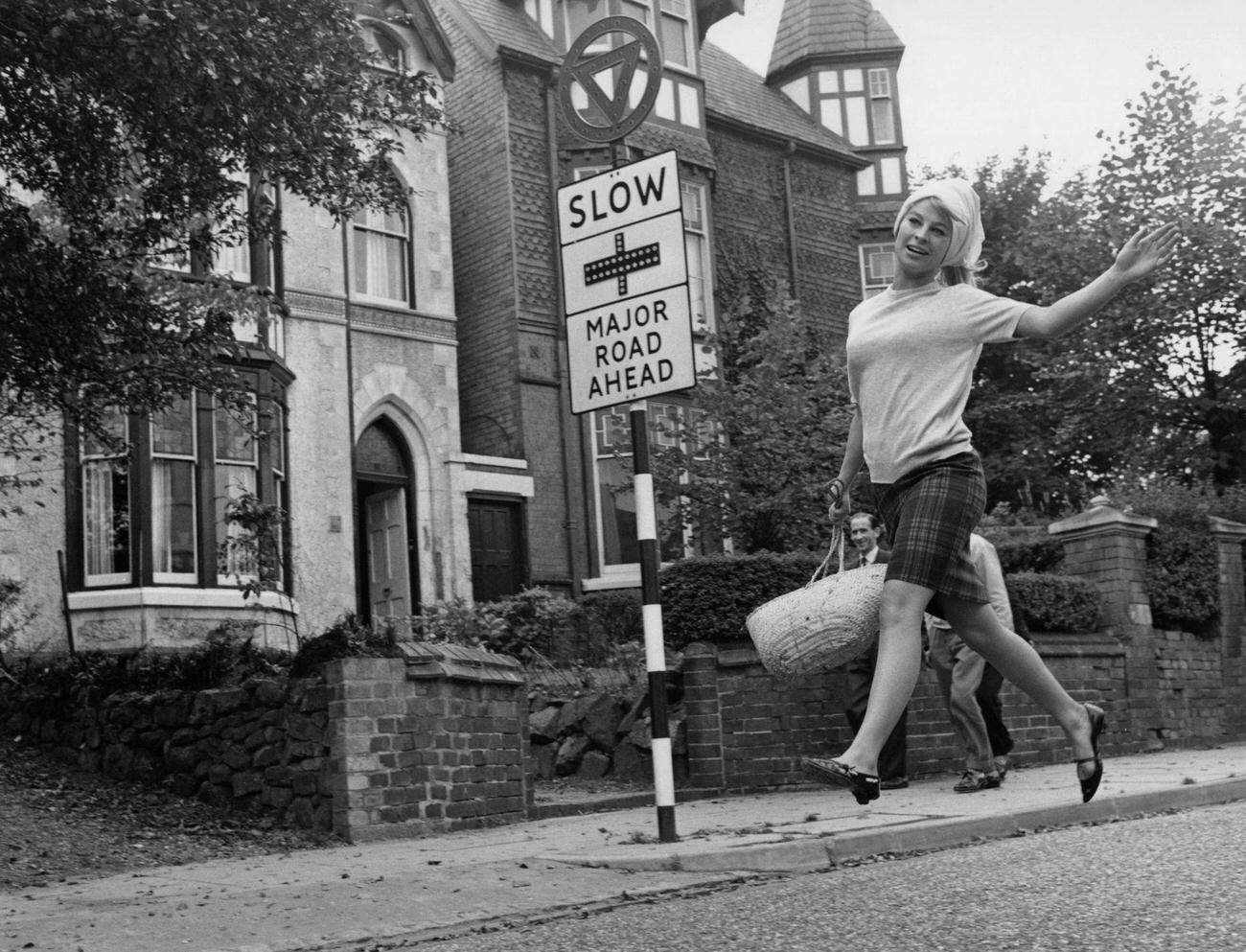 Julie Christie Near Her Home In Birmingham, 1963.