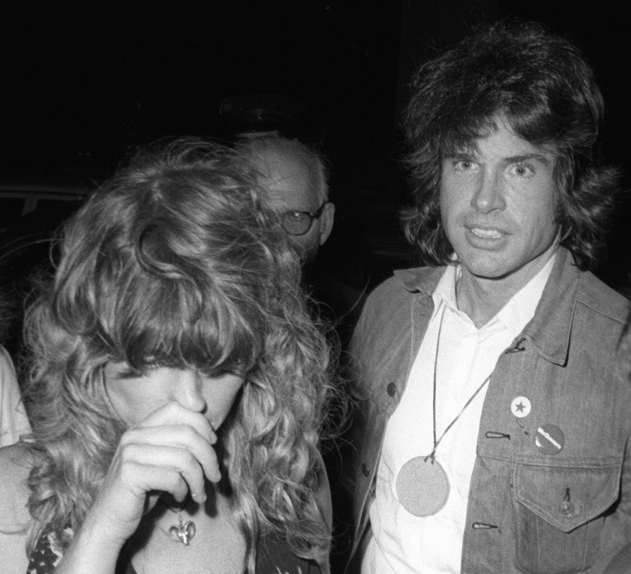 Julie Christie And Warren Beatty At The Stars For Mcgovern Campaign Rally, June 14, 1972.