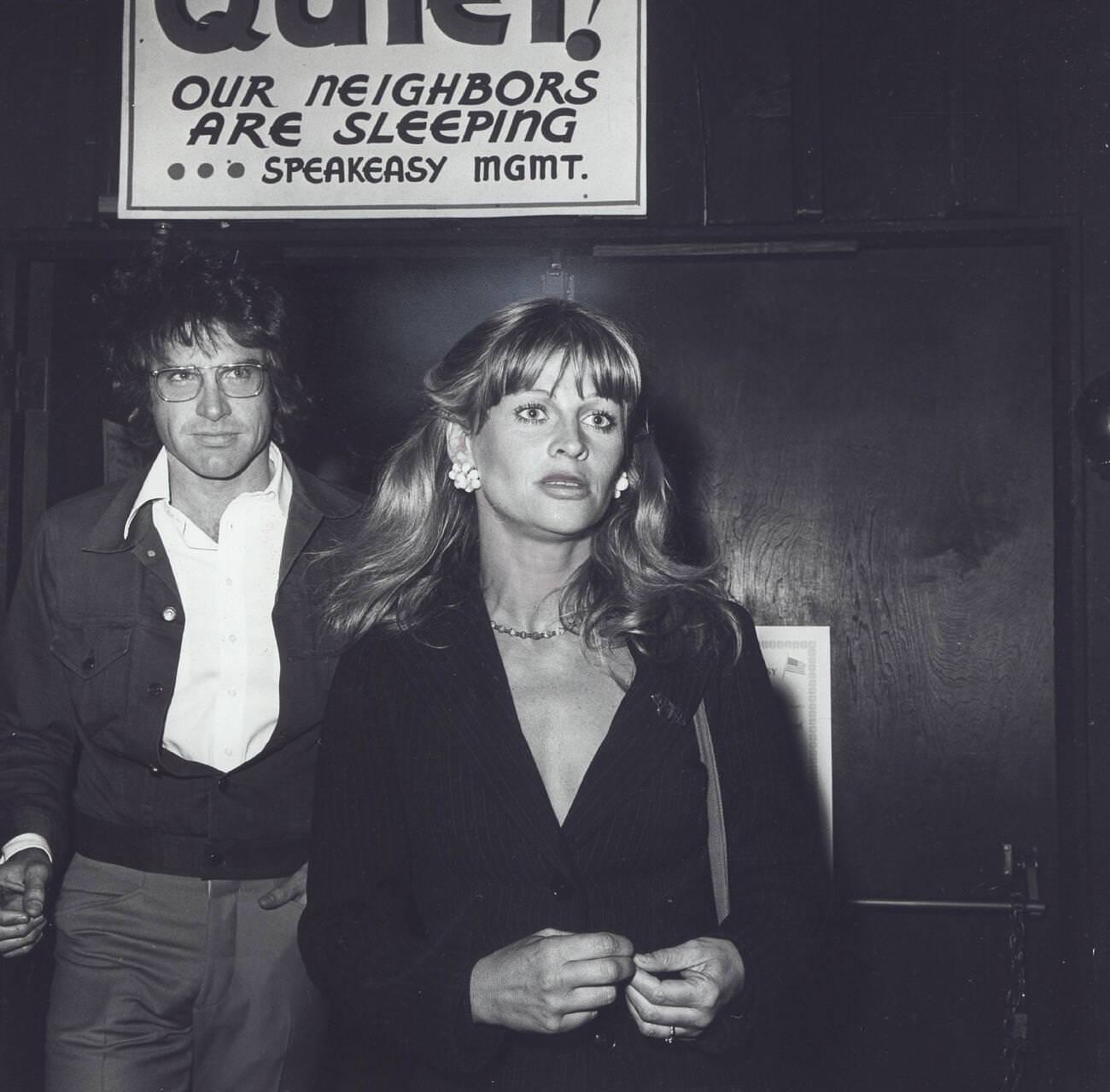 Warren Beatty And Julie Christie At The Opening Of 'Buster And Billie'