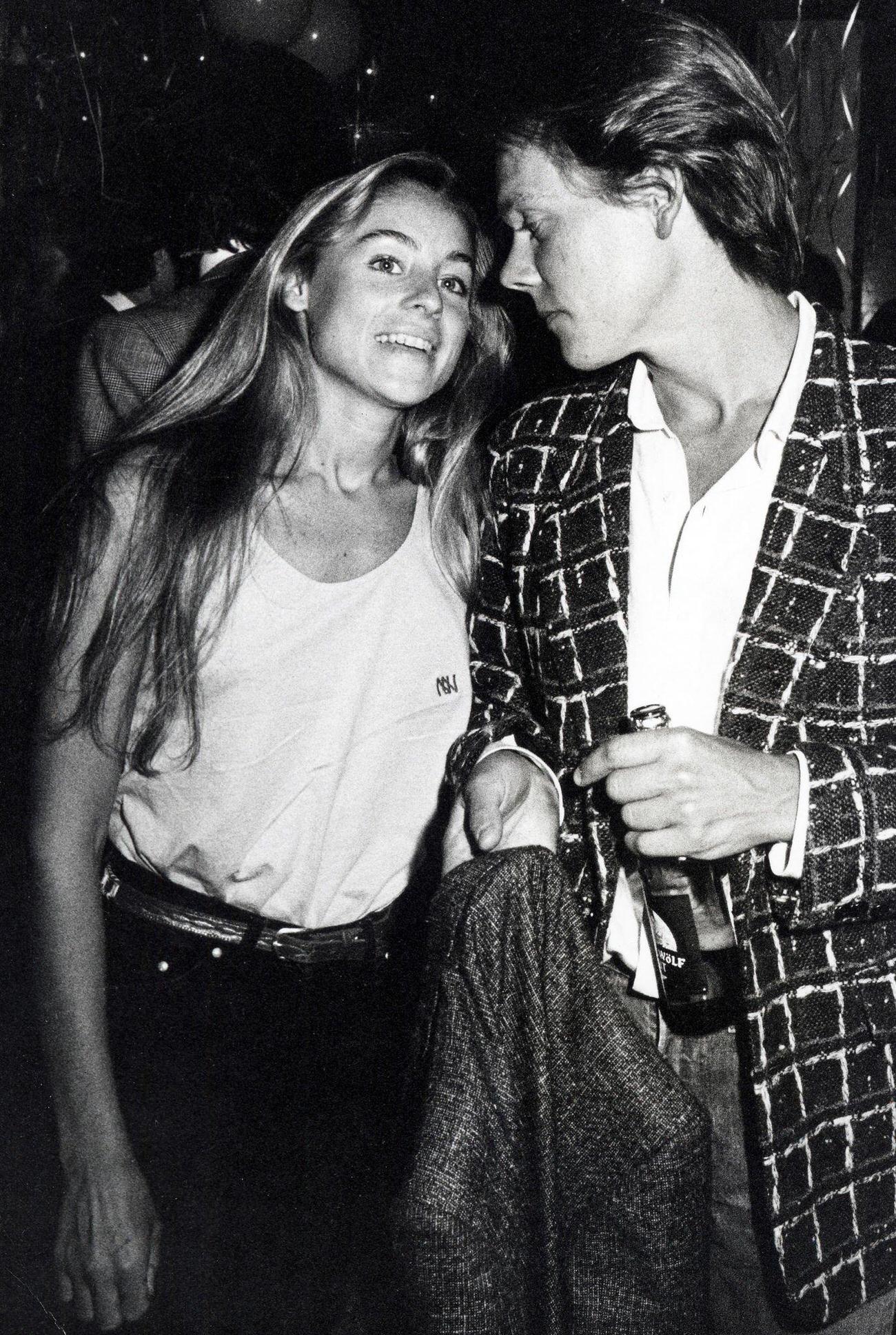 Tracy Pollan And Kevin Bacon At A Party Honoring Ilie Nastase And Alexandra King'S Engagement In New York City.