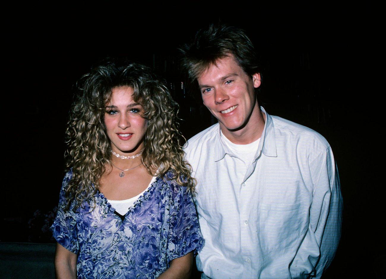 Sarah Jessica Parker And Kevin Bacon In New York City, 1985.