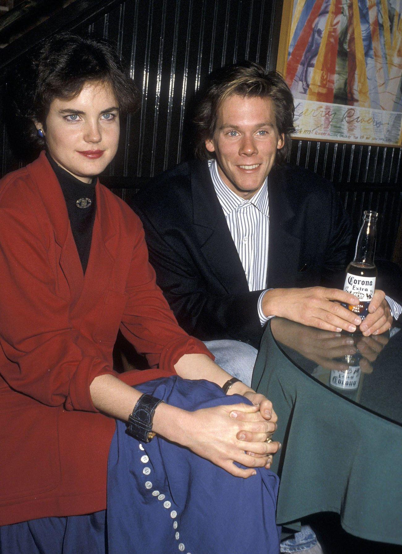 Elizabeth Mcgovern And Kevin Bacon At A Cocktail Reception Hosted By Carroll O'Connor, December 14, 1986, Beverly Hills.