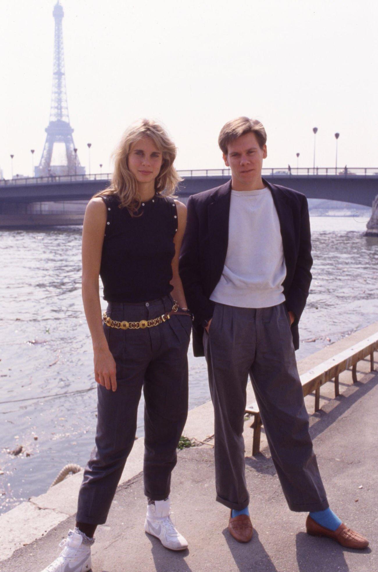 Kevin Bacon And Lori Singer In Paris, April 26, 1984.