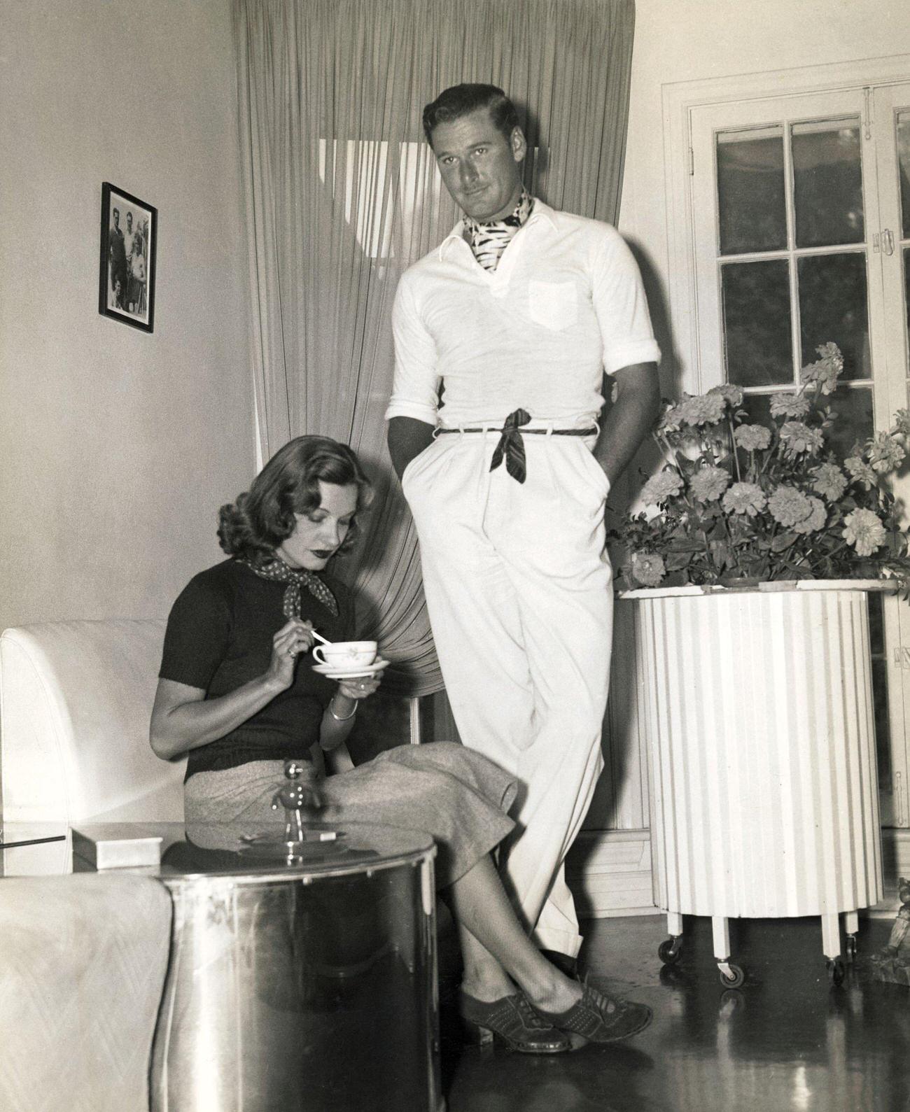 Errol Flynn And Lili Damita.