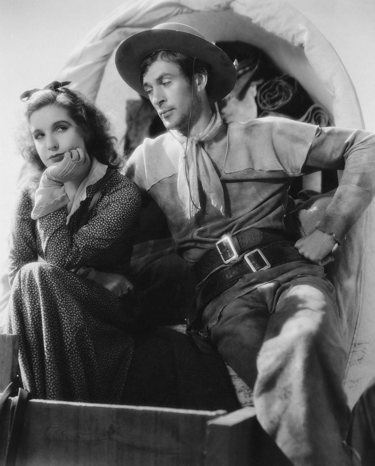 Gary Cooper And Lili Damita In 'Fighting Caravans', 1931