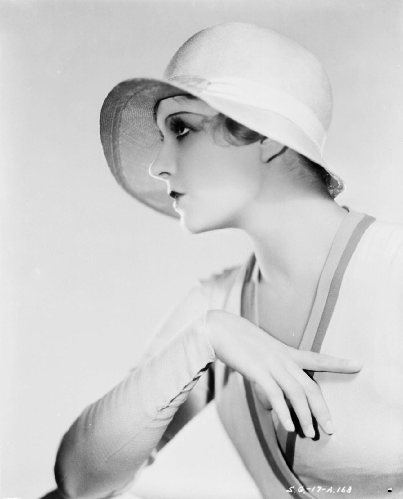 Lili Damita Wearing A Cloche Hat, 1929.
