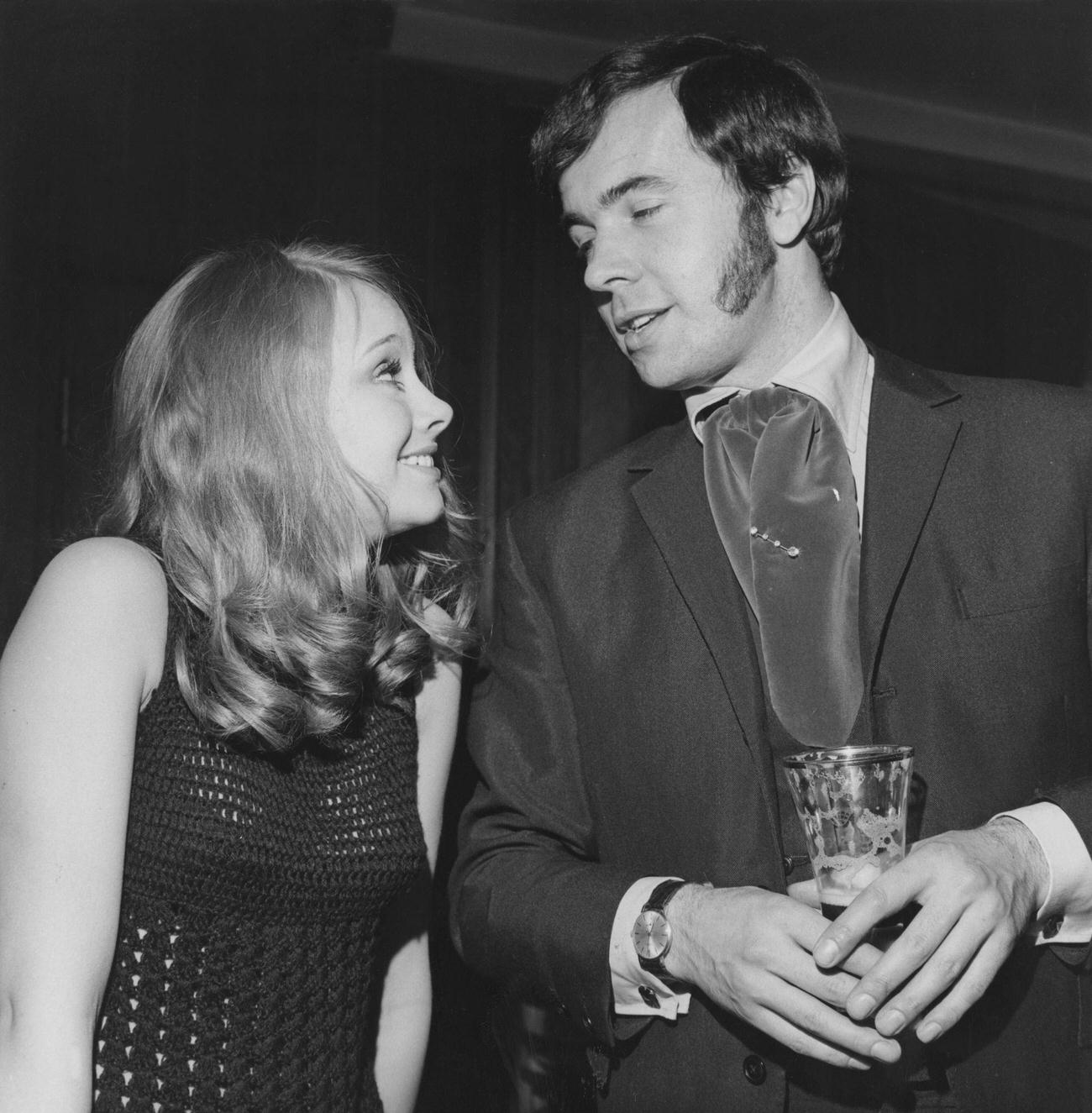 Linda Hayden With Barry Mason In 'Baby Love', Twickenham Studios, London, May 1968.