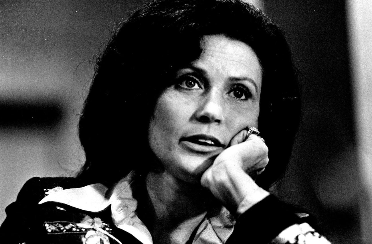 Loretta Lynn Backstage Before A Concert At The Met Center, Bloomington, Minnesota, April 1976.