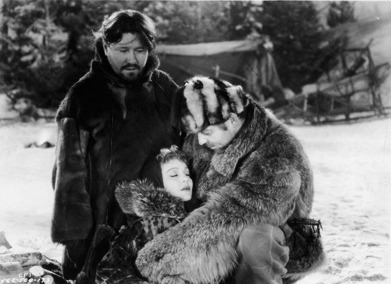 Clark Gable, Loretta Young, And Jack Oakie In 'The Call Of The Wild', 1935.