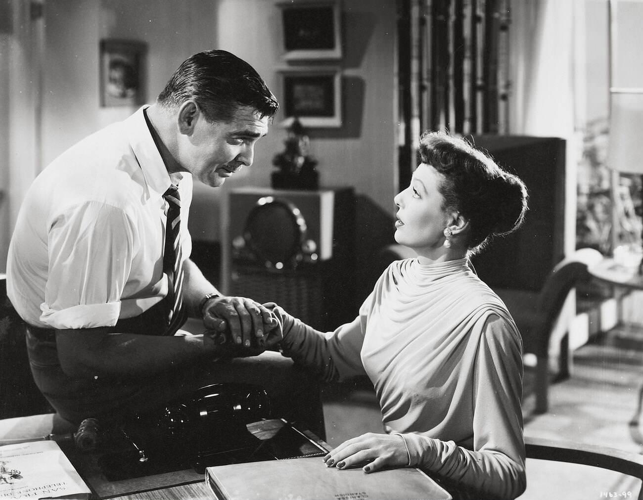 Loretta Young And Clark Gable In 'Key To The City', 1950.
