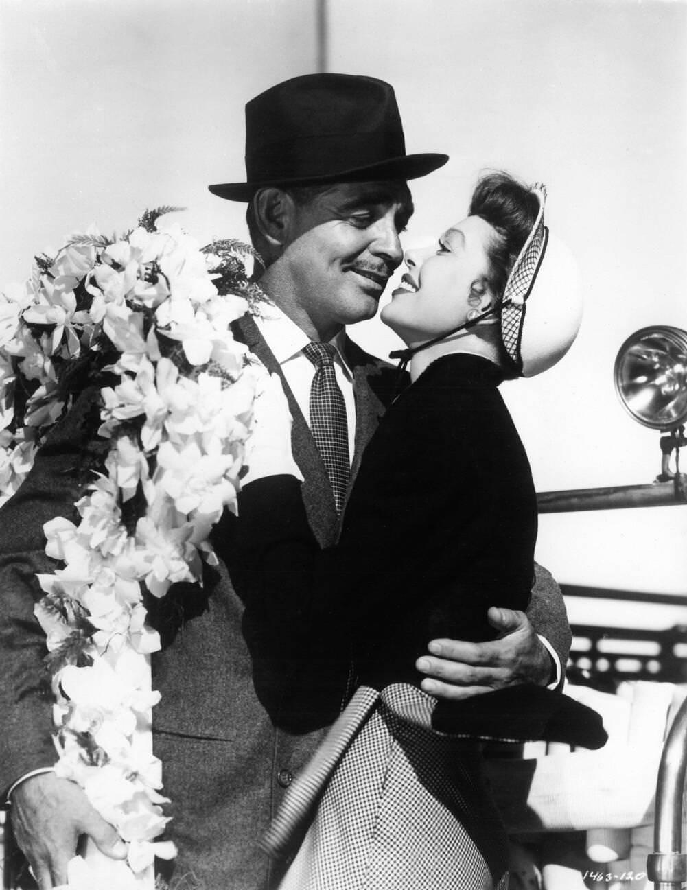 Clark Gable And Loretta Young In 'Key To The City', 1950.