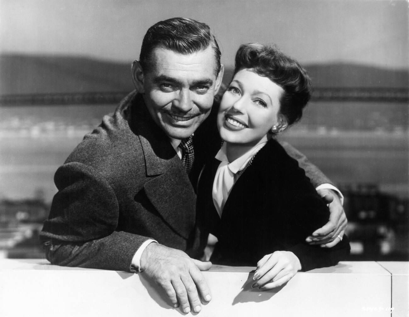 Clark Gable And Loretta Young In 'Key To The City', 1950.