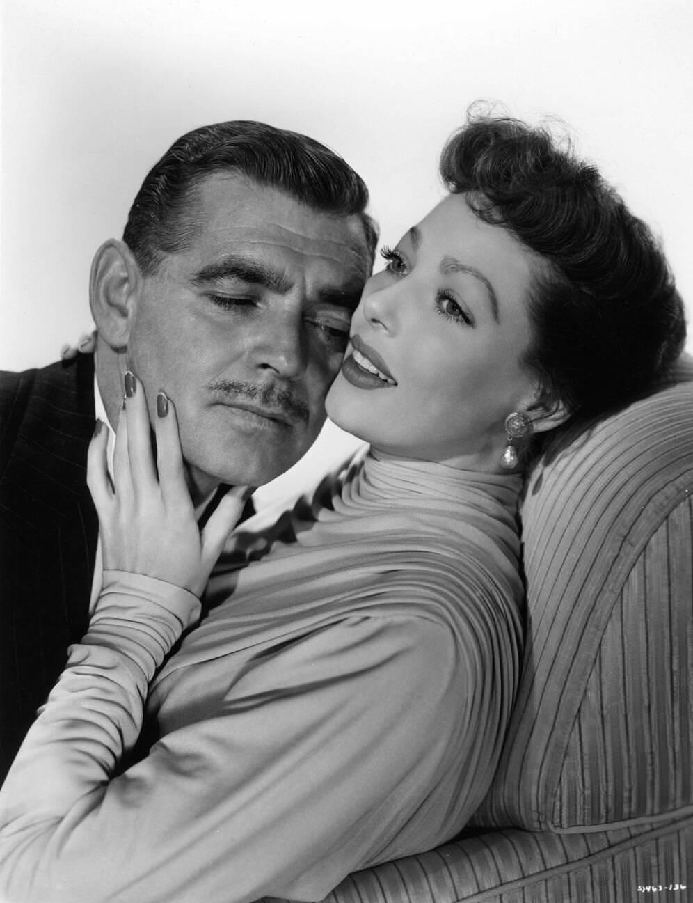 Clark Gable And Loretta Young In 'Key To The City', 1950.