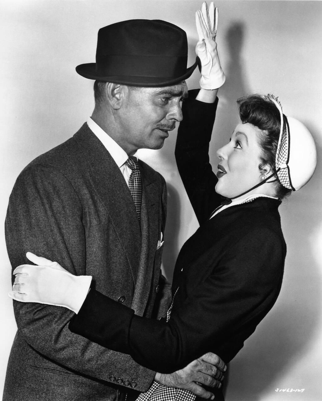 Clark Gable And Loretta Young In 'Key To The City', 1950.