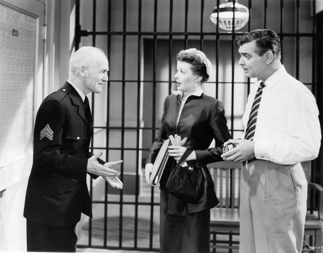 James Gleason With Loretta Young And Clark Gable In 'Key To The City', 1950.