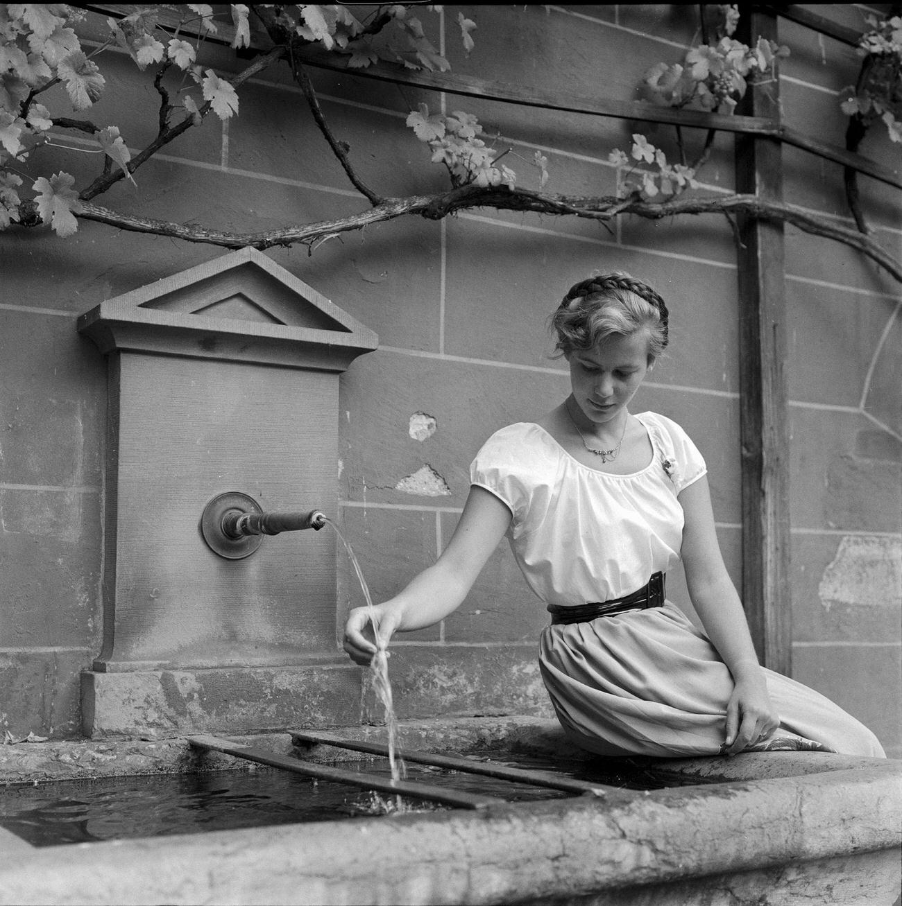 Maria Schell In A Scene From &Amp;Quot;The Angel With The Trump&Amp;Quot;, Great Britain, 1950.