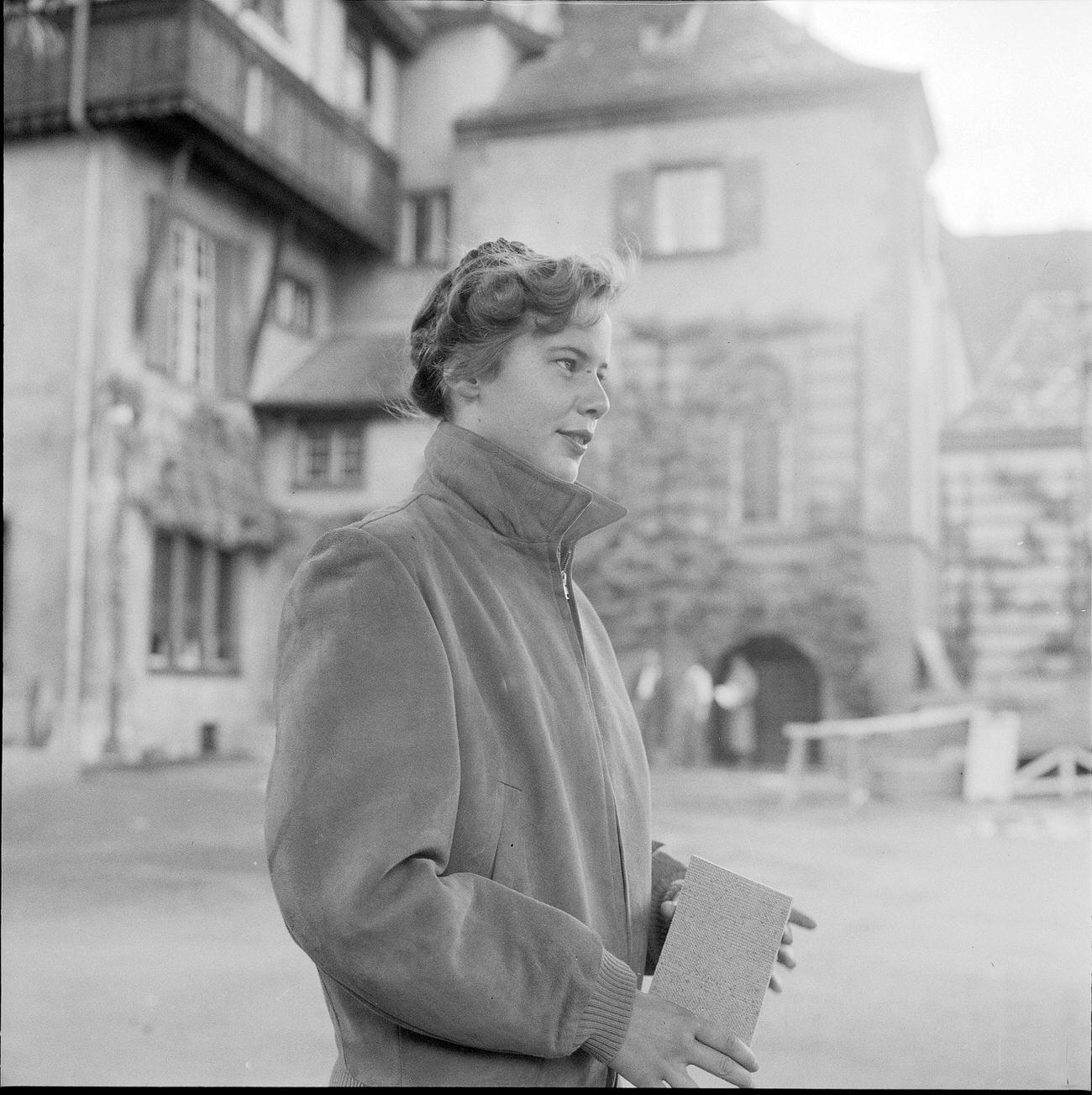 Maria Schell In A Scene From &Amp;Quot;Es Kommt Ein Tag&Amp;Quot;, West Germany, 1950.
