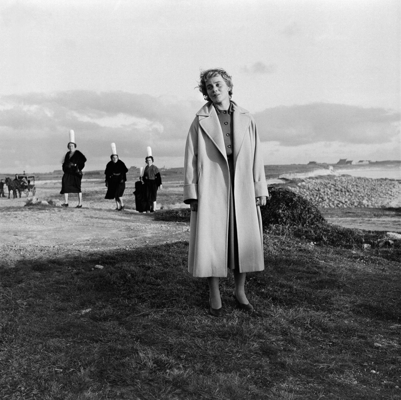 Maria Schell On The Set Of &Amp;Quot;Dans Tes Bras&Amp;Quot;, Brittany, France, 1954.