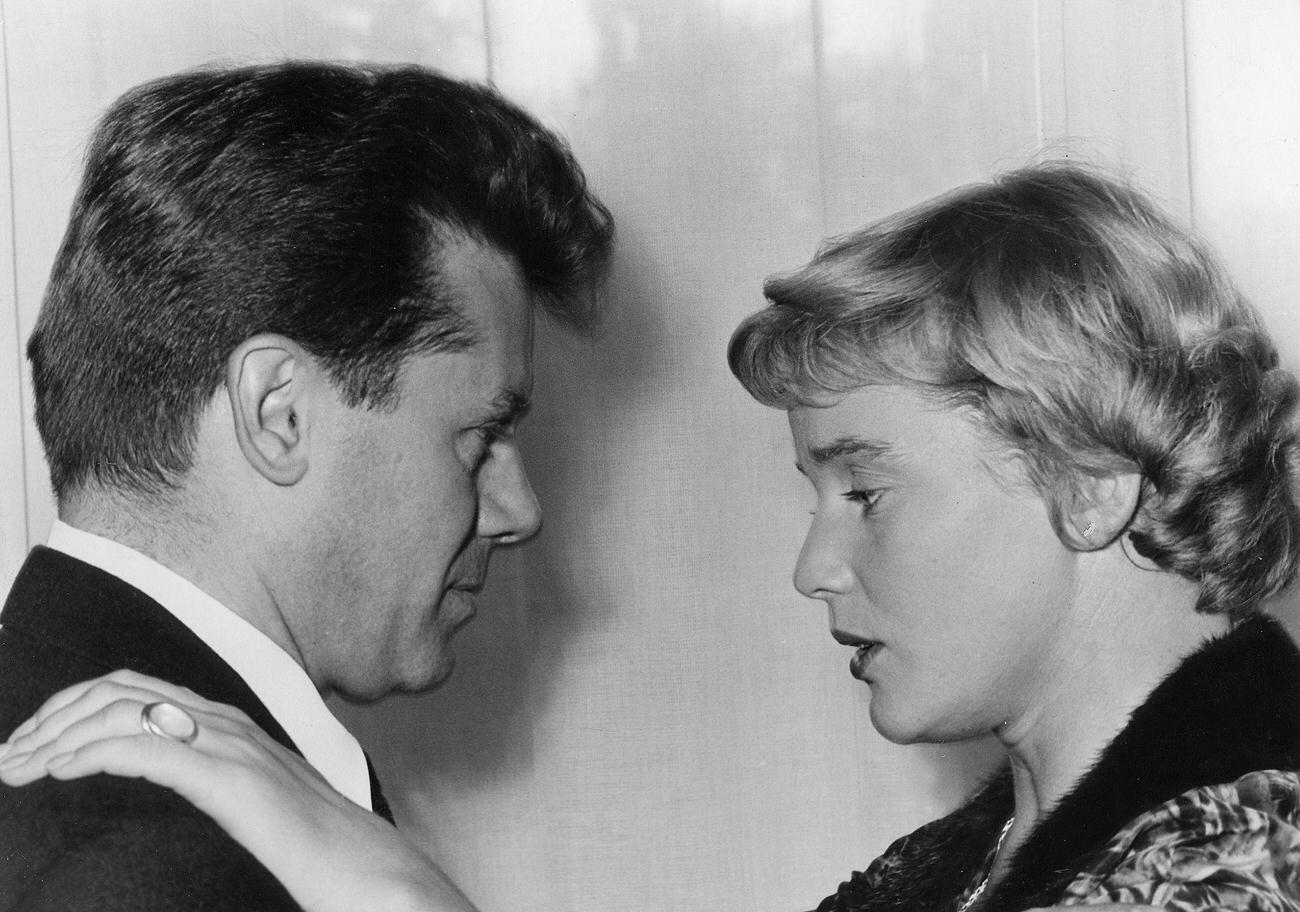 Maria Schell With Director Victor Vicas, 1954.