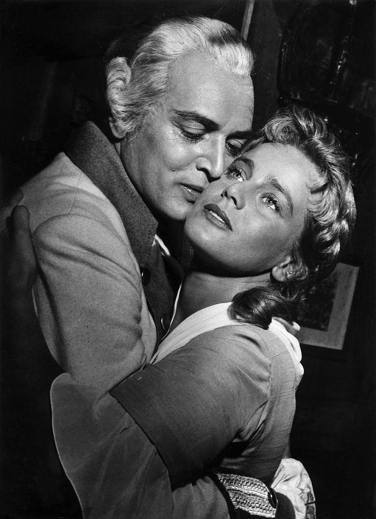 Maria Schell With Will Quadflieg In 'Kabale Und Liebe' At The Salzburg Festival, 1955.