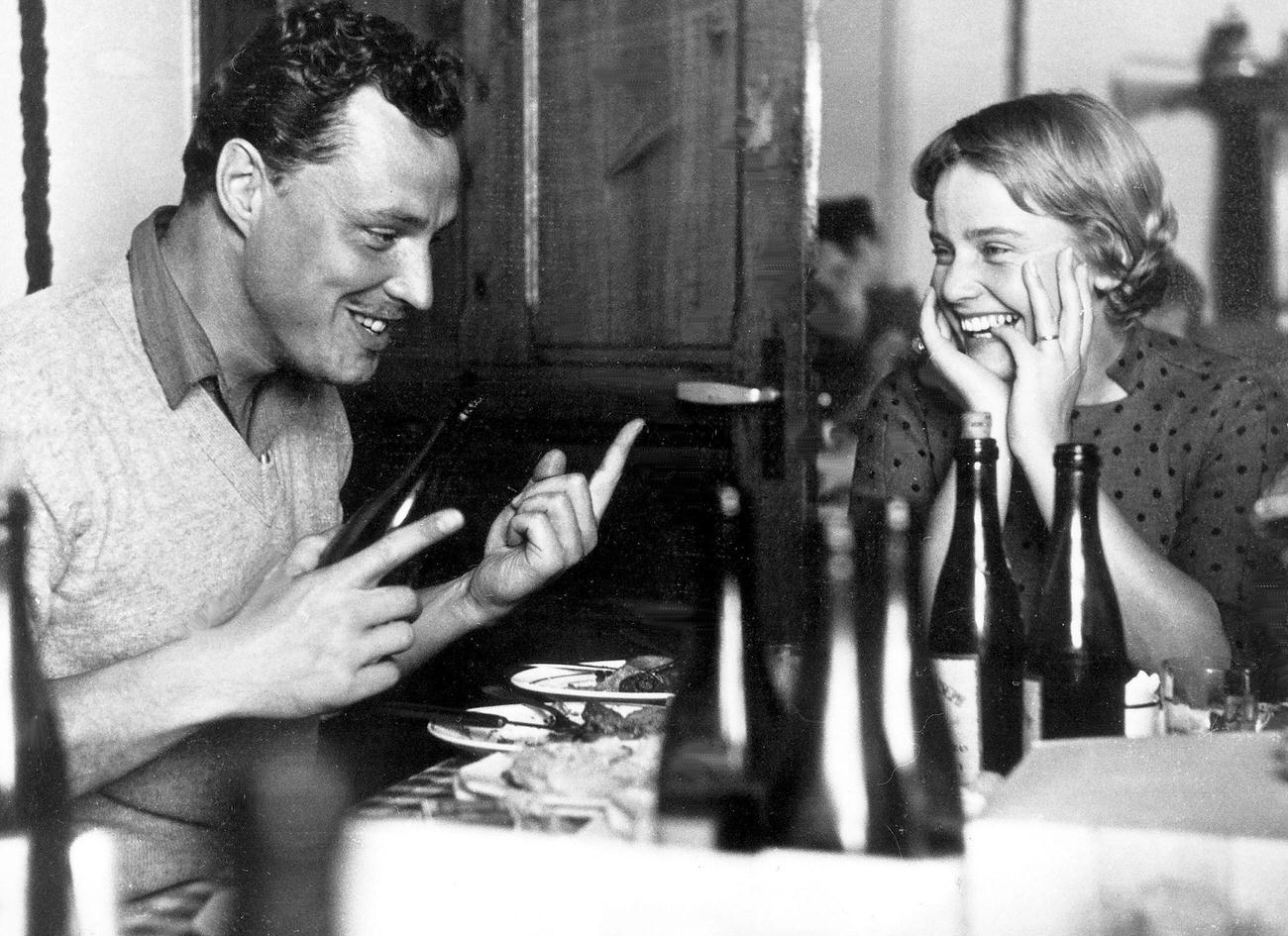 Maria Schell In A Scene From 'Herr Ueber Leben Und Tod' With Ivan Desny, Germany/France, 1955.