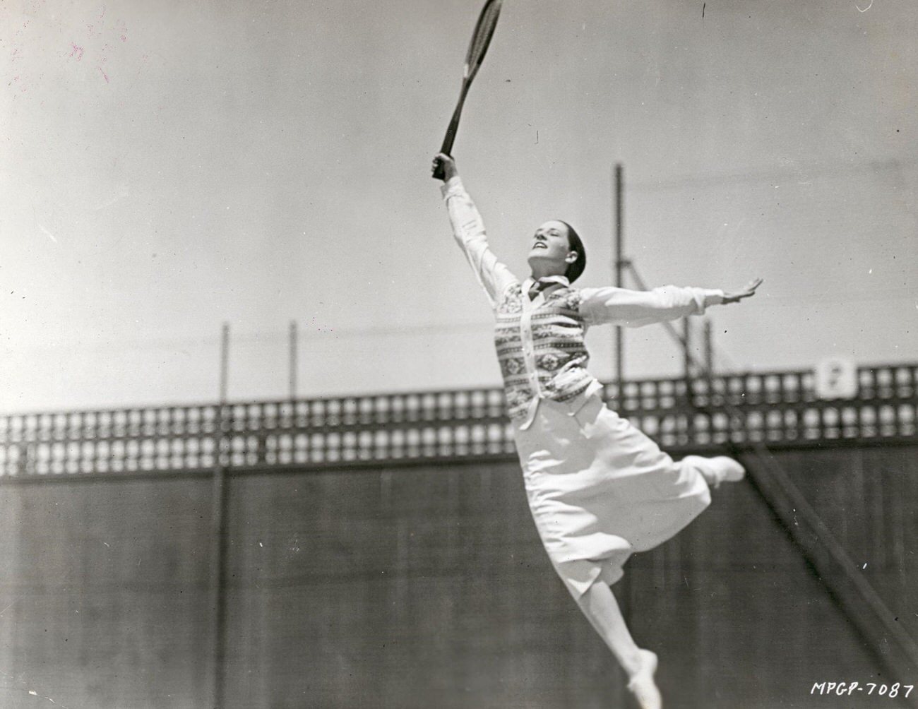 Norma Shearer Playing Tennis In Preparation For &Amp;Quot;A Slave Of Fashion&Amp;Quot; And &Amp;Quot;The Tower Of Lies.&Amp;Quot;