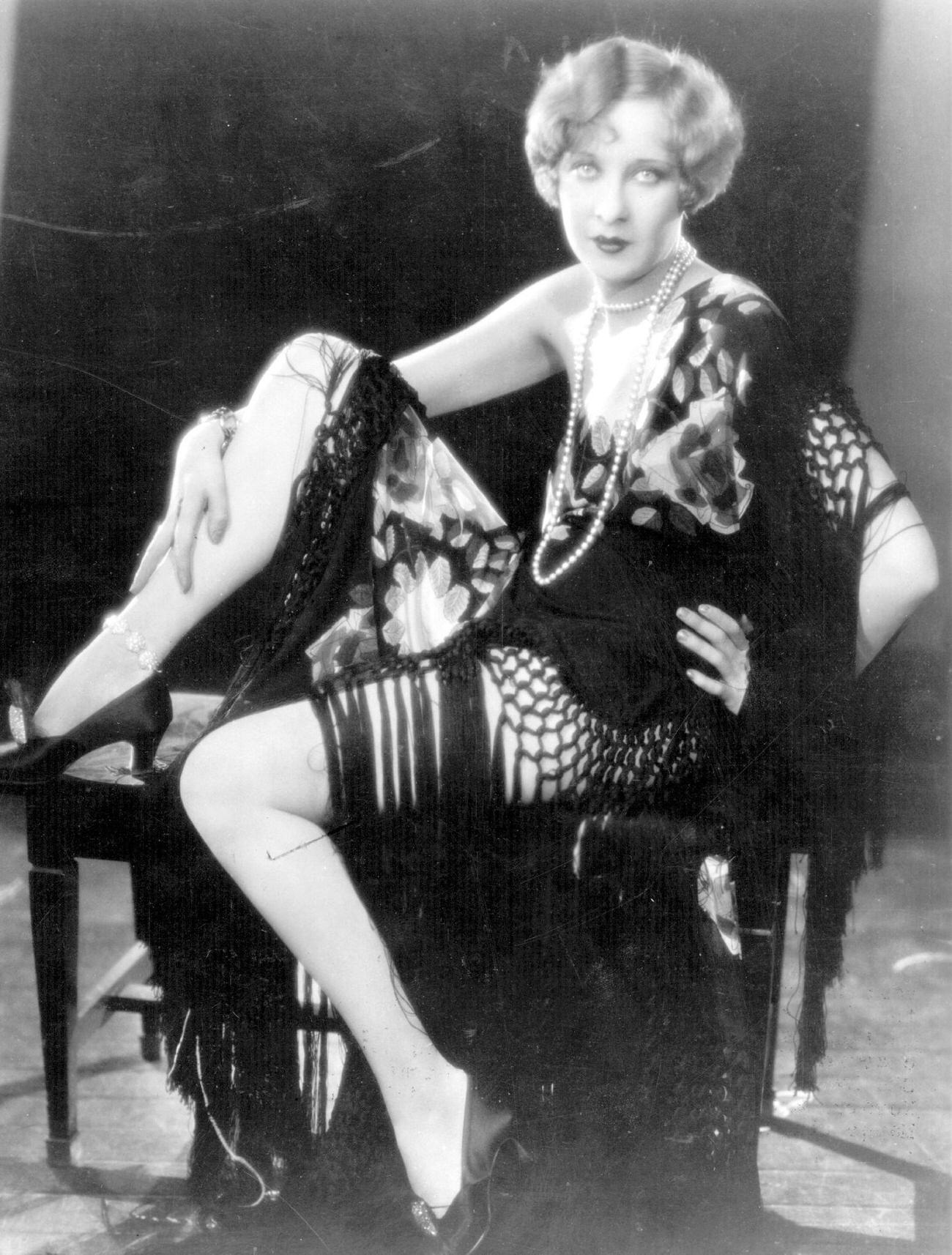 Gwen Lee, With Ramon Novarro And Norma Shearer, Circa 1927.