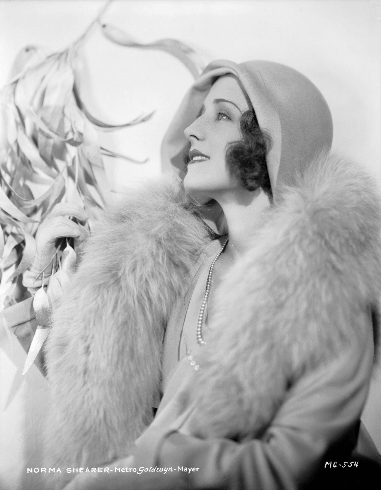 Norma Shearer Wearing A Coat With A Large Fur Collar, 1929.