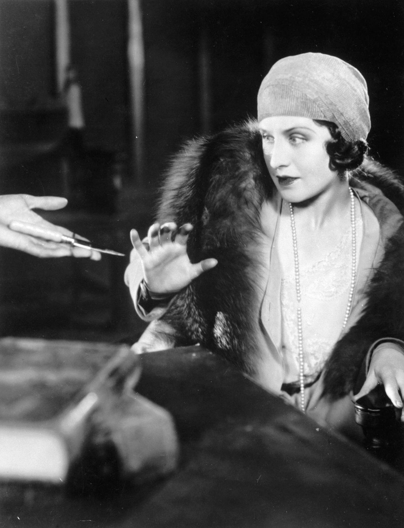 Norma Shearer In Mgm'S 'The Trial Of Mary Dugan', 1929.