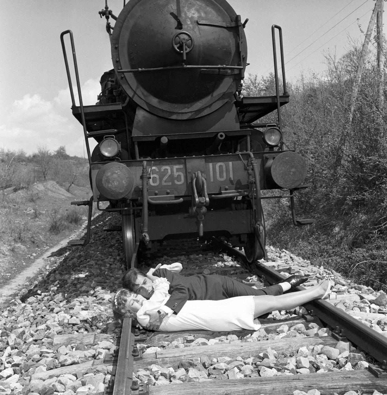 Nino Manfredi And Pamela Tiffin In 'Kill Me With Kisses', 1968.