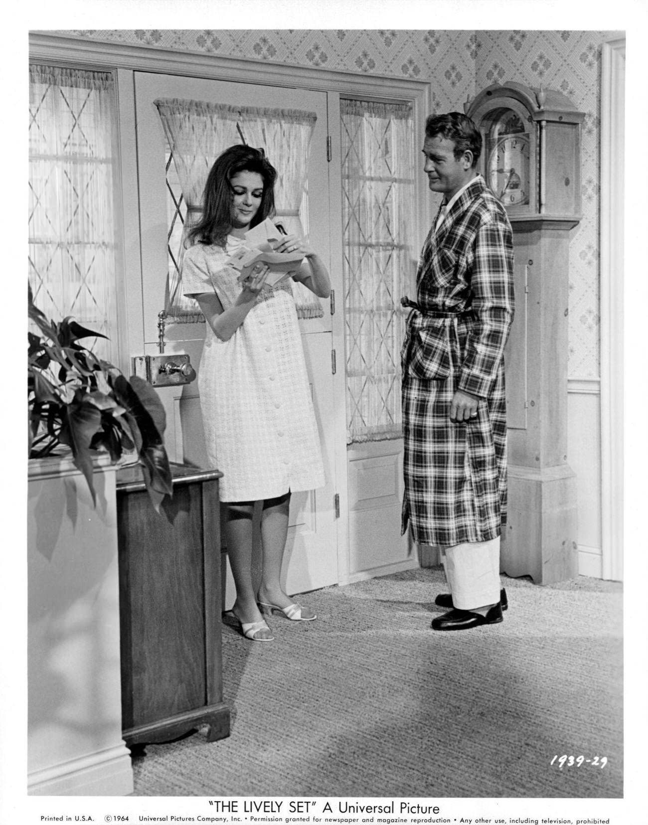 Pamela Tiffin And Charles Drake In 'The Lively Set', 1964.