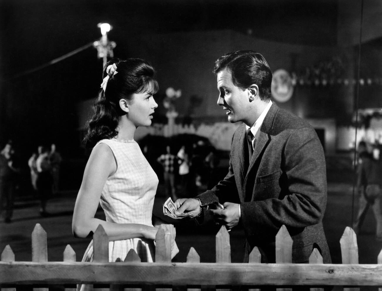 Pamela Tiffin And Pat Boone On Set Of 'State Fair', 1962.