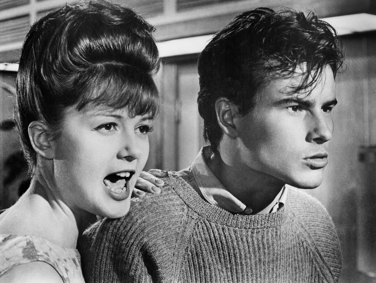 Pamela Tiffin And Horst Buchholz On Set Of 'One, Two, Three', 1961.