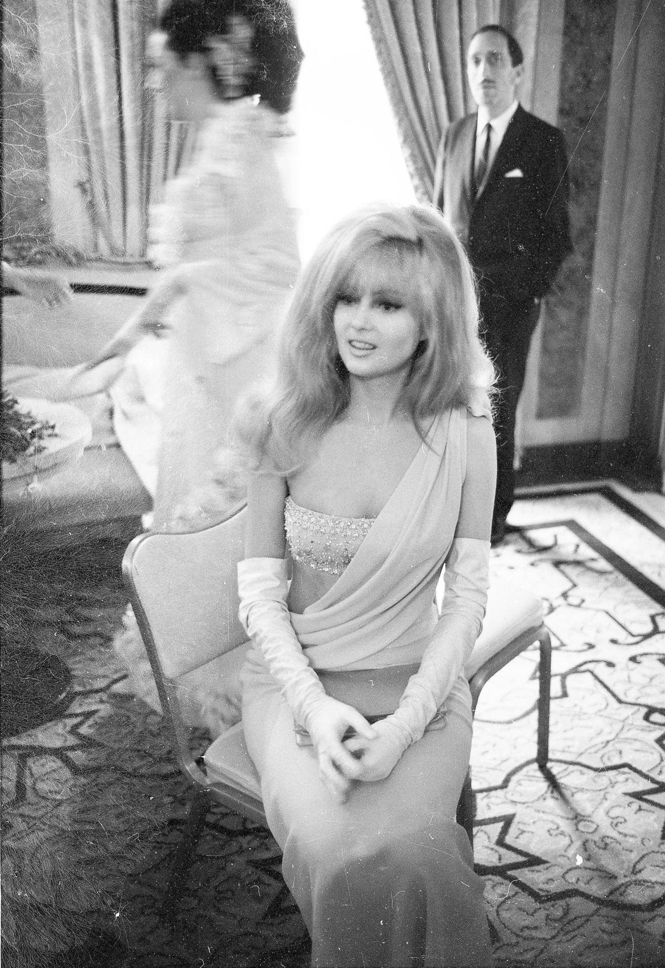 Pamela Tiffin In A Tiziani Gown At The Shakespeare Ball, New York, June 13, 1966.