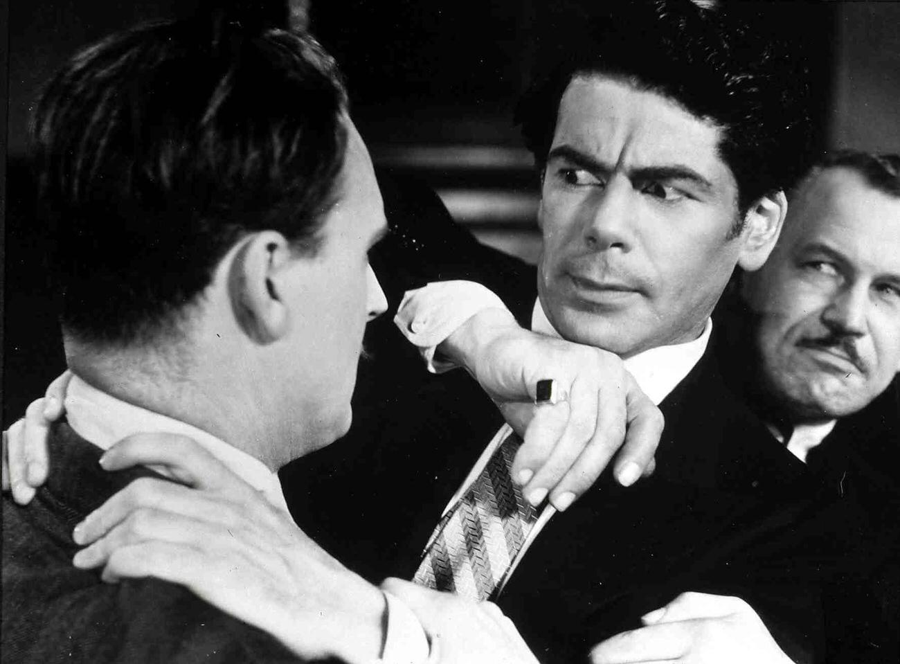 Paul Muni As Johnny Ramirez, A Mexican Lawyer Turned Nightclub Bouncer, In 'Bordertown', 1935.