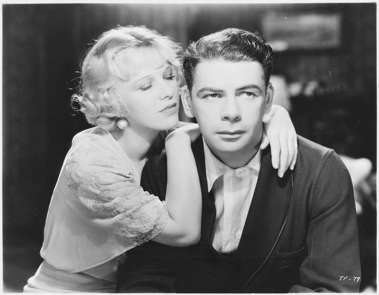 Paul Muni As James Allen And Glenda Farrell As Marie Wood In 'I Am A Fugitive From A Chain Gang', 1932.
