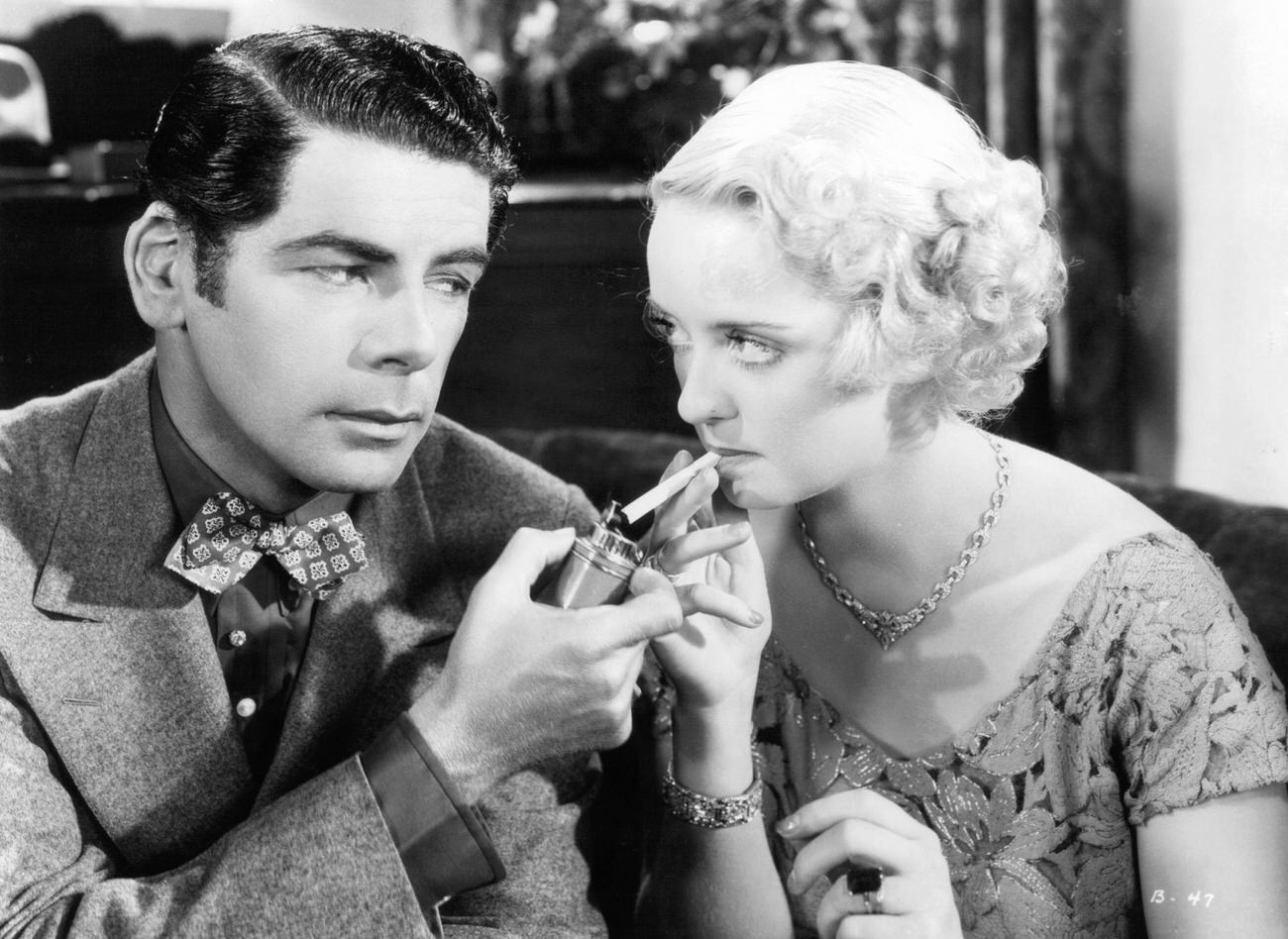 Paul Muni And Bette Davis In 'Bordertown', 1935.