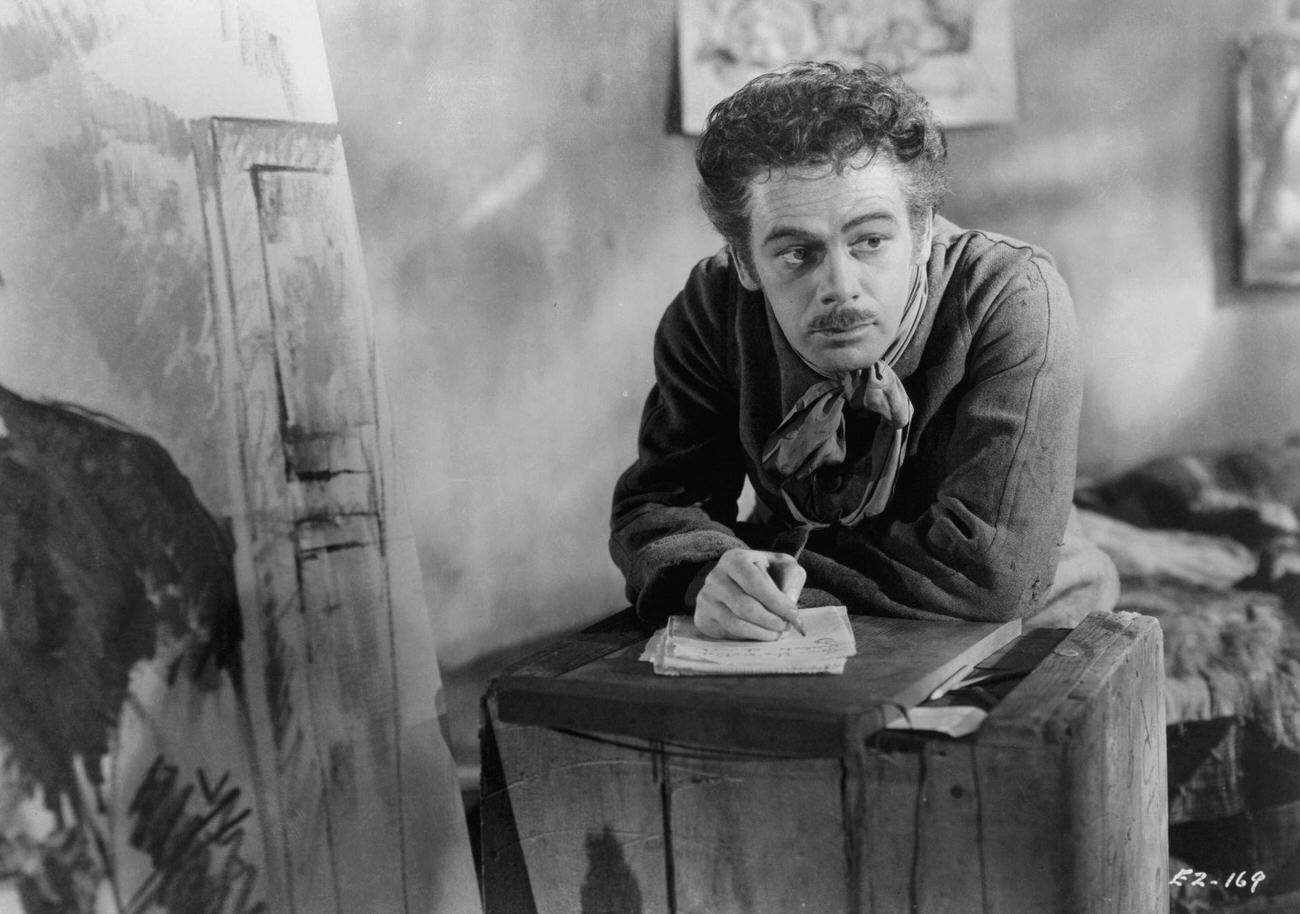 Paul Muni Writing In 'The Life Of Emile Zola', 1937.