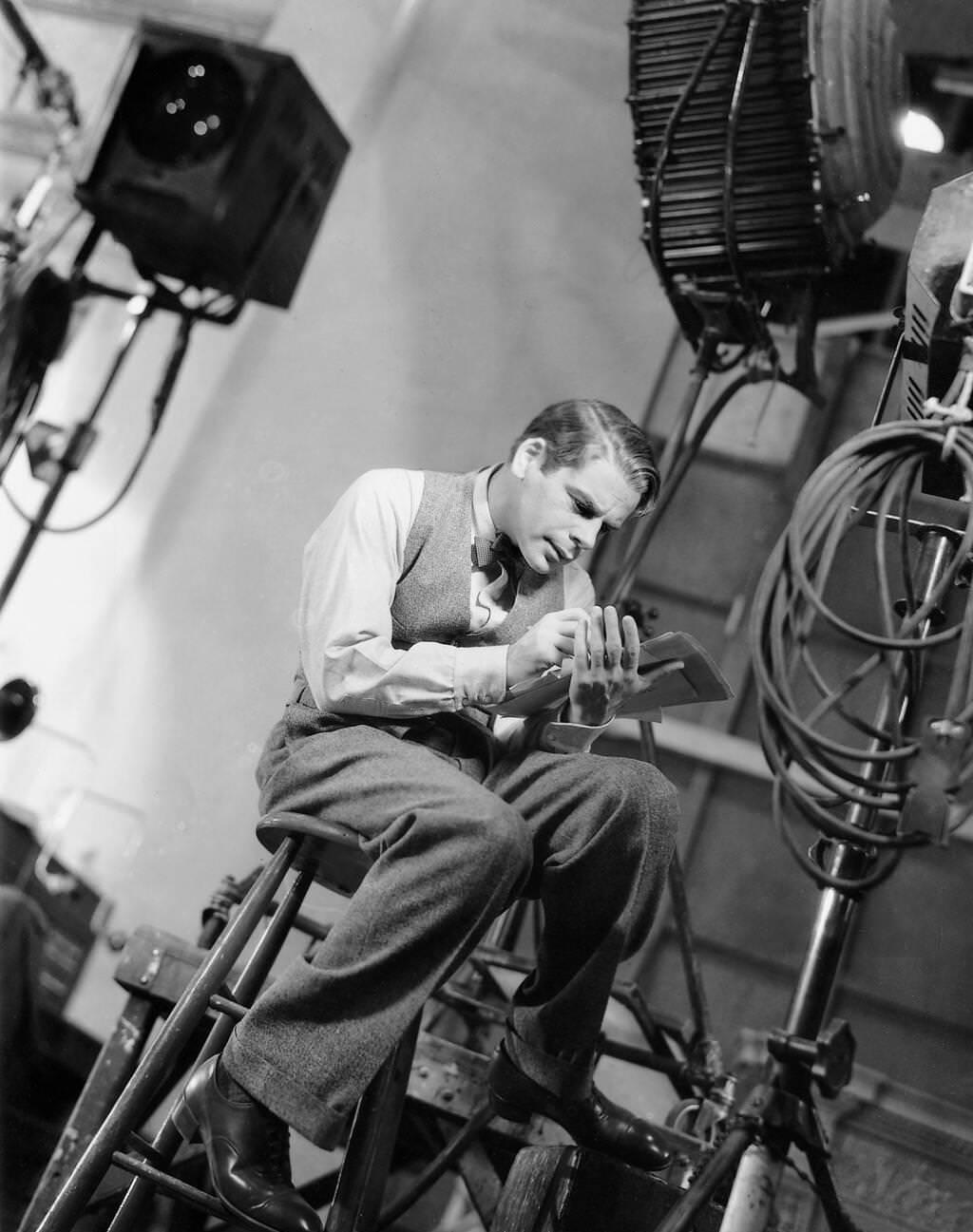 Paul Muni During The Filming Of &Amp;Quot;Hi, Nellie&Amp;Quot;, 1934.