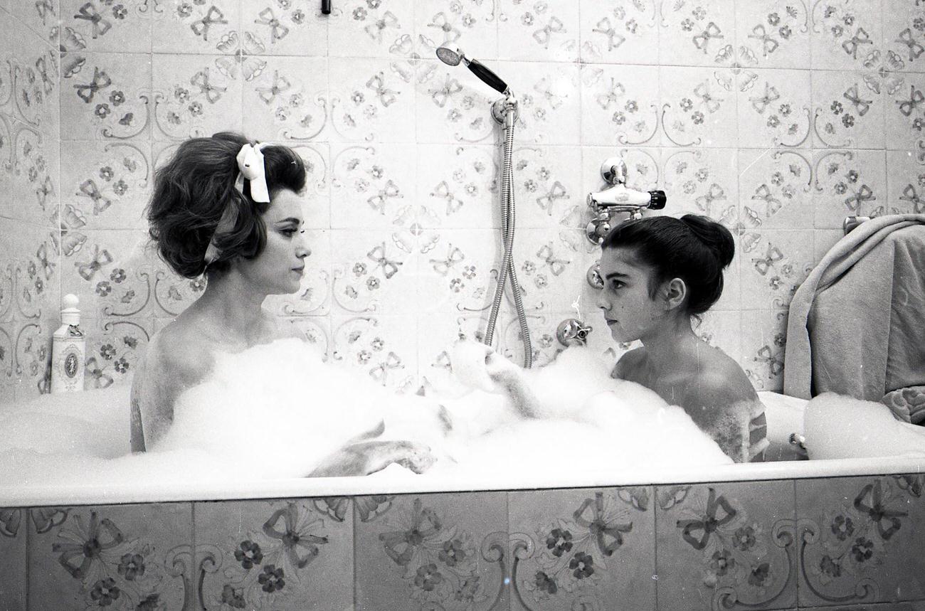 Romina Power With Her Mother Linda Cristian, November 1965, Rome.