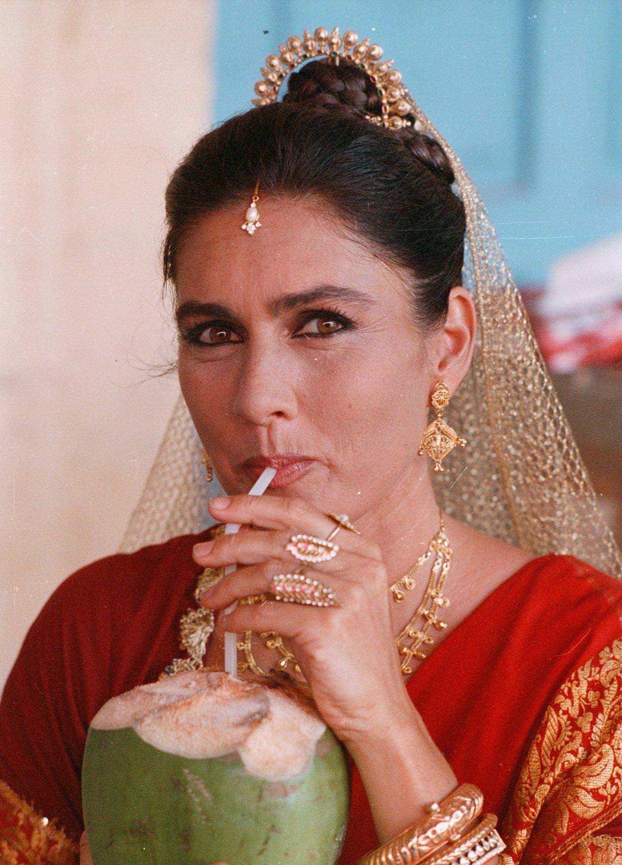 Romina Power As 'Maharani Surama' During Sat.1 Filming Of &Amp;Quot;Sandokan&Amp;Quot;.