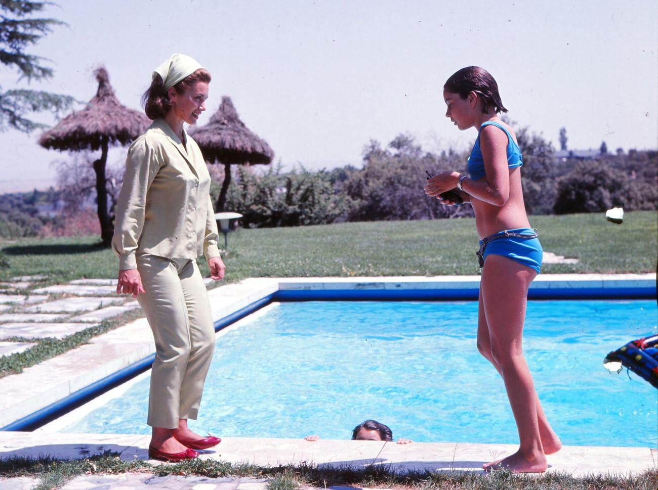 Romina Power With Her Mother Linda Christian, August 12, 1964, Madrid.