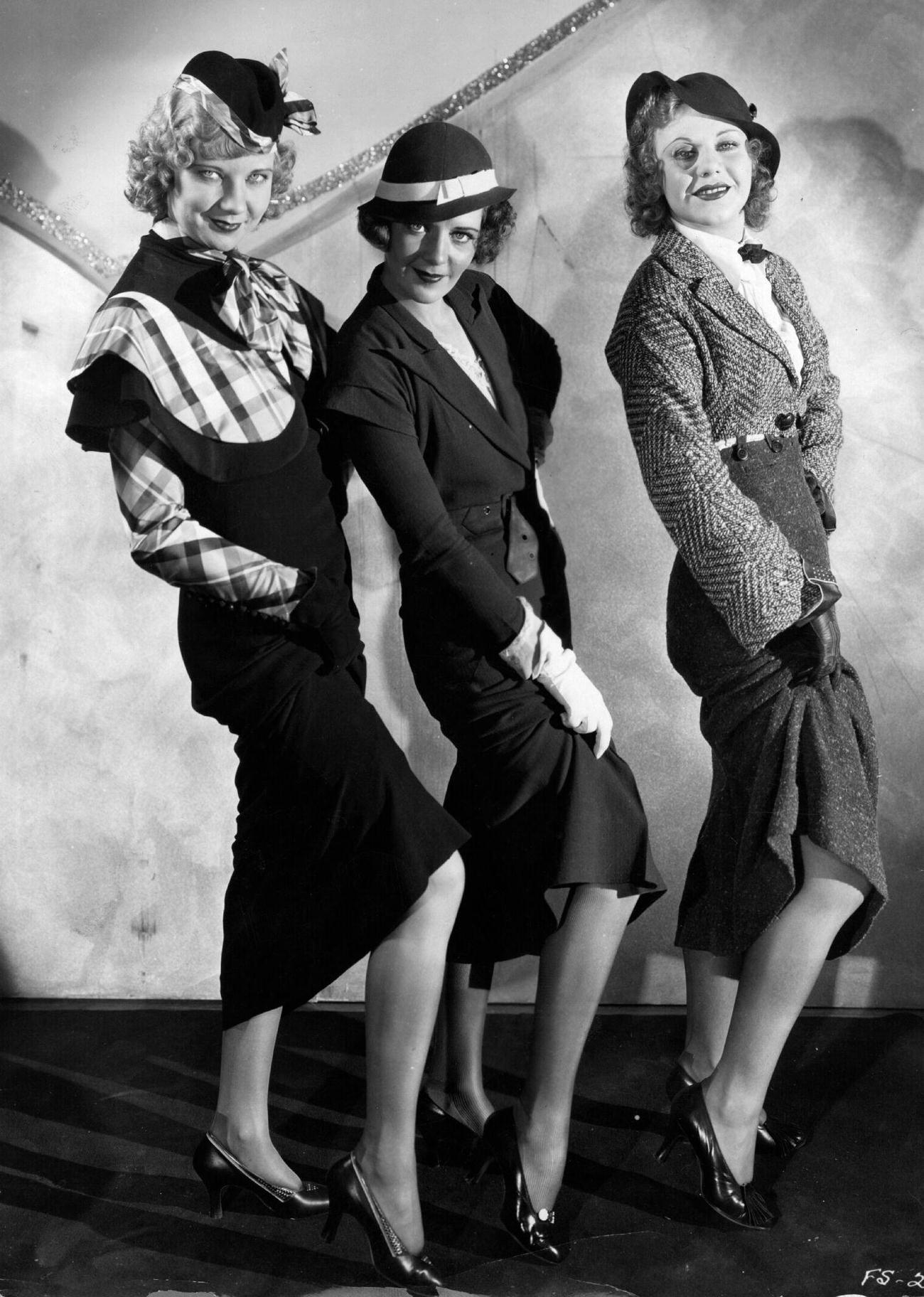 Ruby Keeler With Ginger Rogers And Una Merkel In '42Nd Street', 1933.