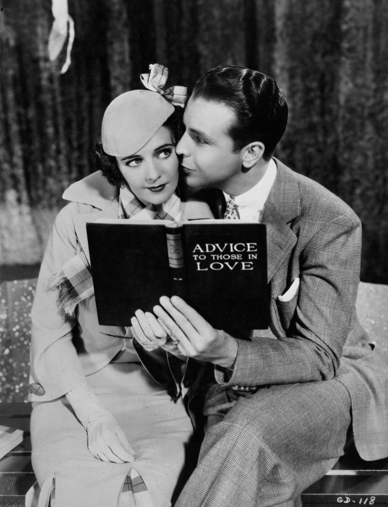 Ruby Keeler Kissed By Dick Powell In 'Gold Diggers Of 1933'.