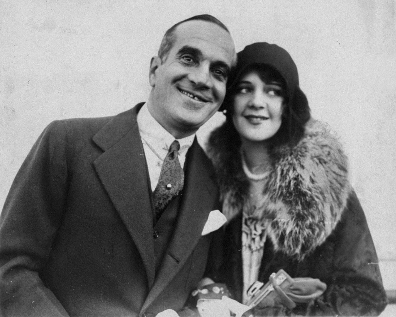 Al Jolson And Ruby Keeler Arriving From Honeymoon, October 23.