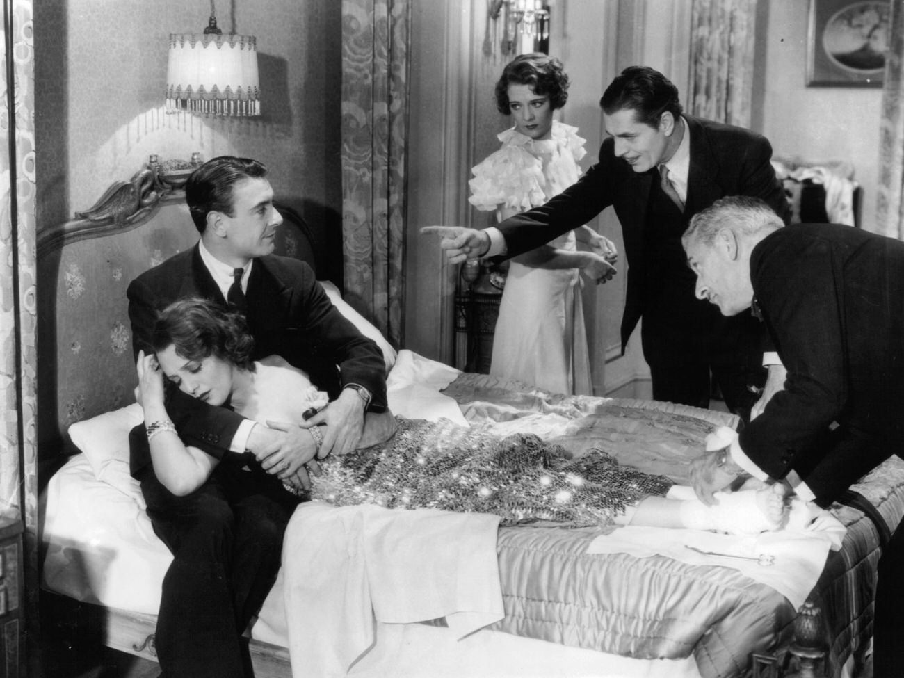 Bebe Daniels, George Brent, Ruby Keeler, And Warner Baxter In '42Nd Street', 1933.