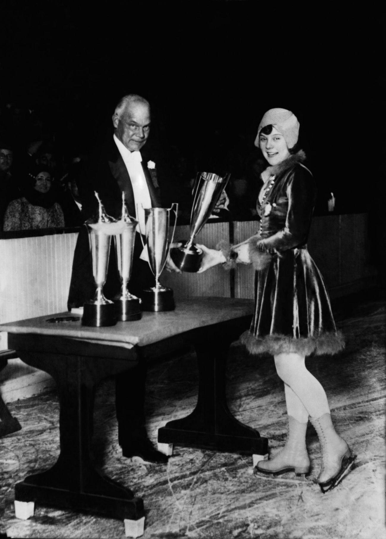 Sonia Henie Becomes World Champion Skating Ladies, February 1St, 1930, At Madison Square Garden.