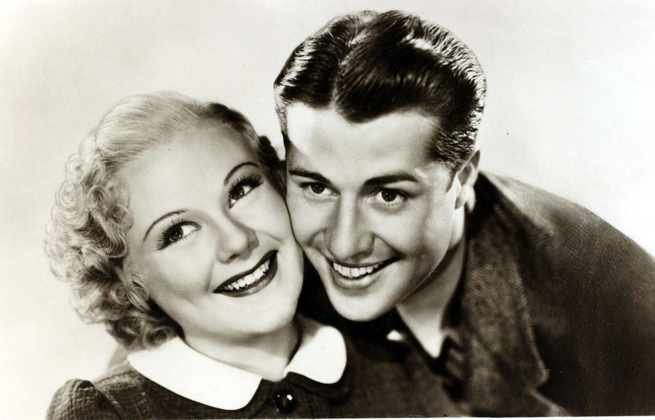Don Ameche And Sonja Henie In The Film &Amp;Quot;One In A Million,&Amp;Quot; Circa 1936.