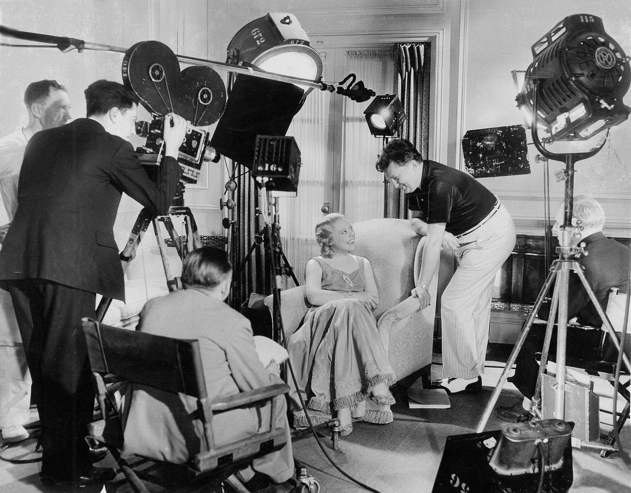 Sonja Henie At Trial Shootings For Her First Feature Film In Hollywood, 1936.