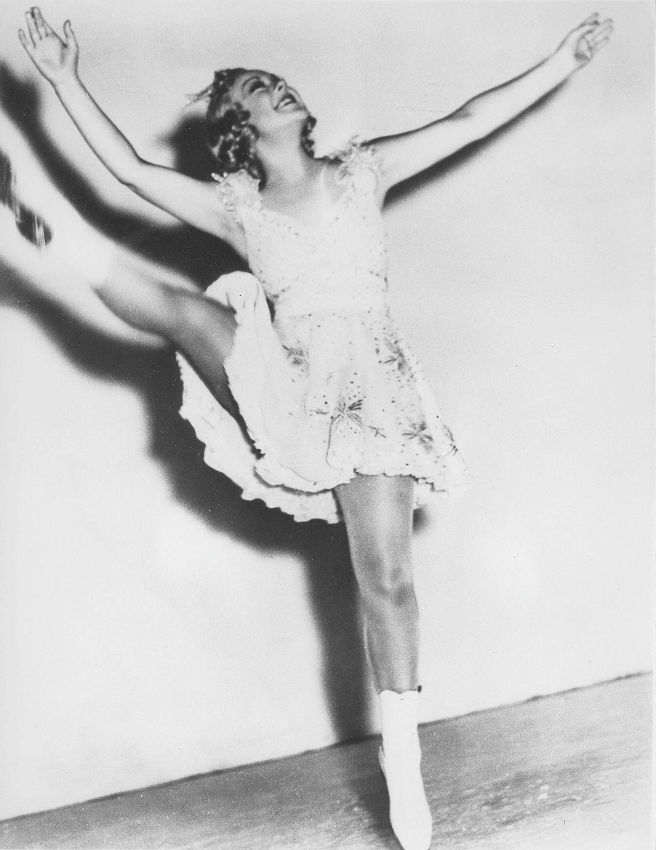 Sonja Henie During Film Shooting In Hollywood, 1937.